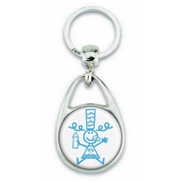 Porte clés Bigoudène enfant bleu - Em création