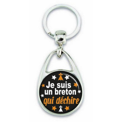 Porte clés "je suis breton déchire" - Em création