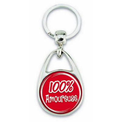 Porte clés "100% Amoureuse" - Em création