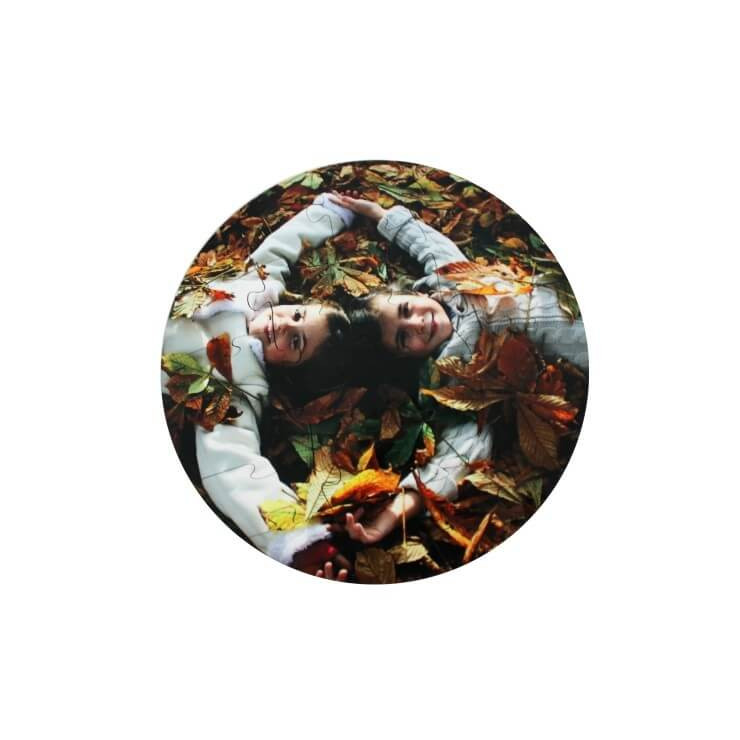 Puzzle rond personnalisable 24 pièces photo - Em création