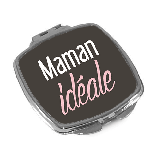 Miroir de poche à clapet 'Maman idéale' - Em création