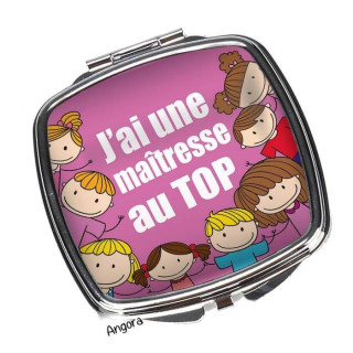 Miroir pour une maîtresse au Top - idée cadeau - miroir à clapet maîtresse - miroir de poche maîtresse