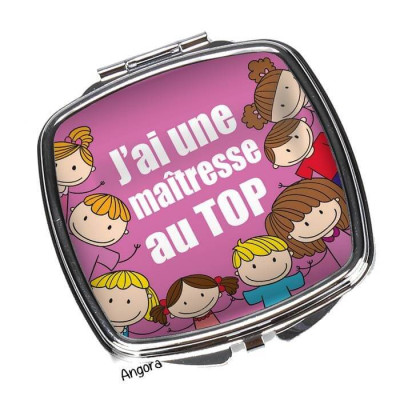 Miroir pour une maîtresse au Top - idée cadeau - miroir à clapet maîtresse - miroir de poche maîtresse