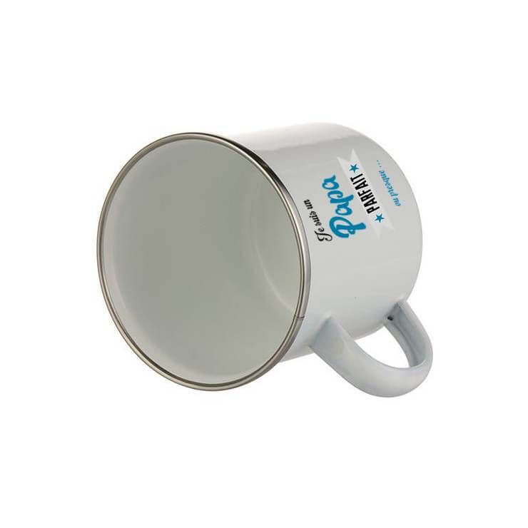 Mug emaillé papa - Tasse à café rétro pour papa