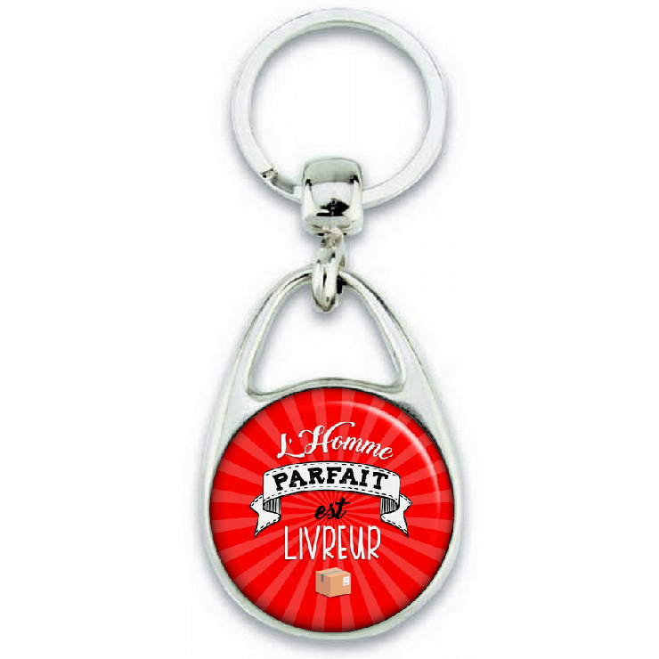 Porte-clés l'homme parfait est Livreur - Angora