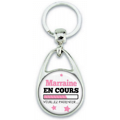 Porte-clés Marraine en cours... Veuillez Patienter - Angora