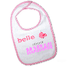 Bavoir rose original - Belle comme maman - angora - Cadeaux enfant