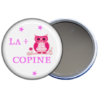 Miroir de poche la plus chouette copine - angora