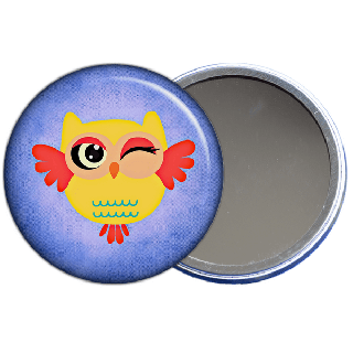 chouette miroir de poche à offrir, idée de cadeau pour femme original à découvrir sur em-creation.fr