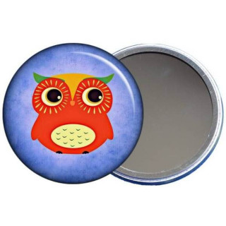 Miroir de poche petite chouette - angora