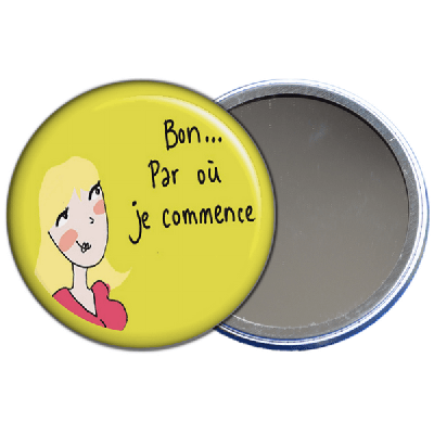 Miroir de poche coquette - Angora