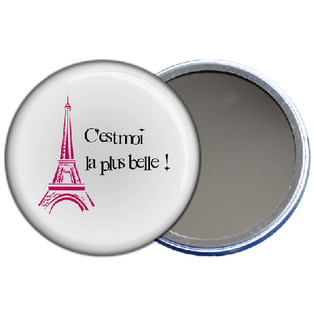       miroir de poche paris-miroir tour eiffel - souvenir de paris- em-creation.fr
    