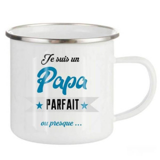 Mug emaillé Pour un papa parfait - Tasse rétro papa