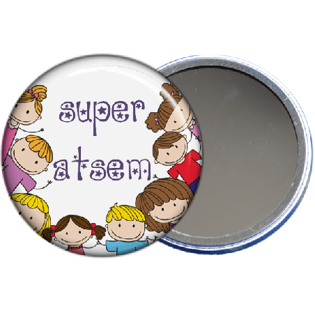      idée cadeau pour atsem - miroir de poche pour atsem - en vente sur em-creation.fr
    