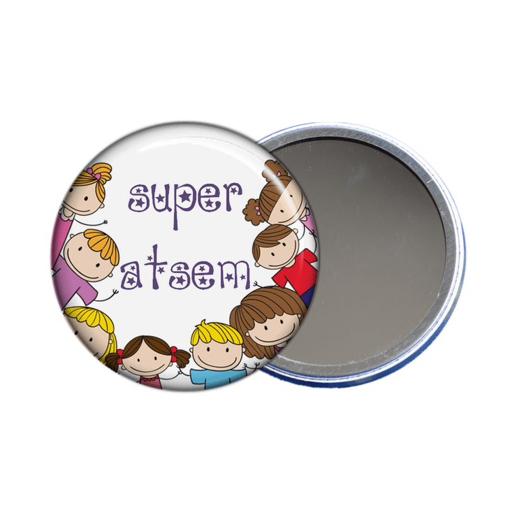idée cadeau pour atsem - miroir de poche pour atsem - en vente sur em-creation.fr