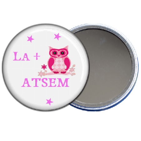       miroir de poche la plus chouette ATSEM - toutes les idées cadeaux sont sur em-creation.fr
    