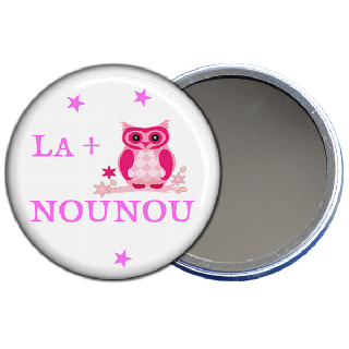 miroir de poche la plus chouette nounou - toutes les idées cadeaux sont sur em-creation.fr