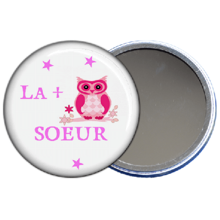       miroir de poche la plus chouette soeur - toutes les idées cadeaux sont sur em-creation.fr
    