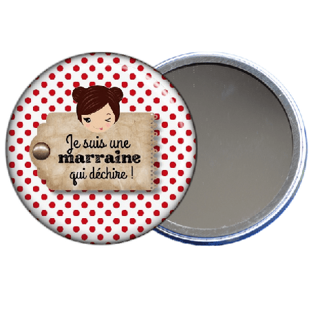       Idée cadeau pour marraine, miroir de poche pour marraine à découvrir sur em-creation.fr
    
