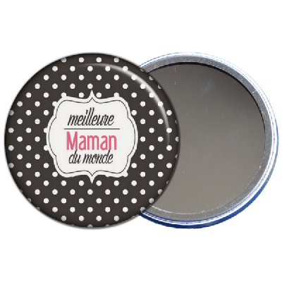 miroir de poche meilleure maman du monde - toutes les idées cadeaux sont sur em-creation.fr