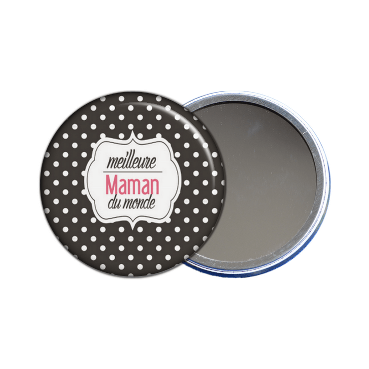 miroir de poche meilleure maman du monde - toutes les idées cadeaux sont sur em-creation.fr