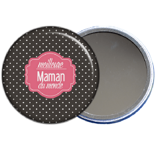 miroir de poche meilleure maman du monde - toutes les idées cadeaux sont sur em-creation.fr