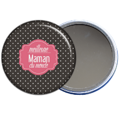 miroir de poche meilleure maman du monde - toutes les idées cadeaux sont sur em-creation.fr