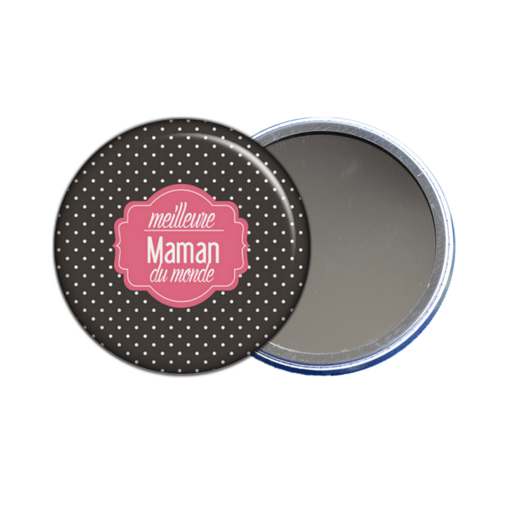miroir de poche meilleure maman du monde - toutes les idées cadeaux sont sur em-creation.fr