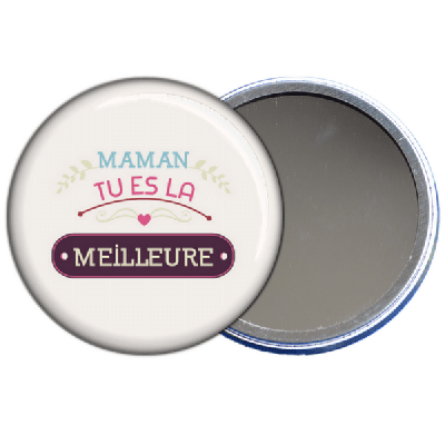 miroir de poche maman tu es la meilleure - toutes les idées cadeaux sont sur em-creation.fr