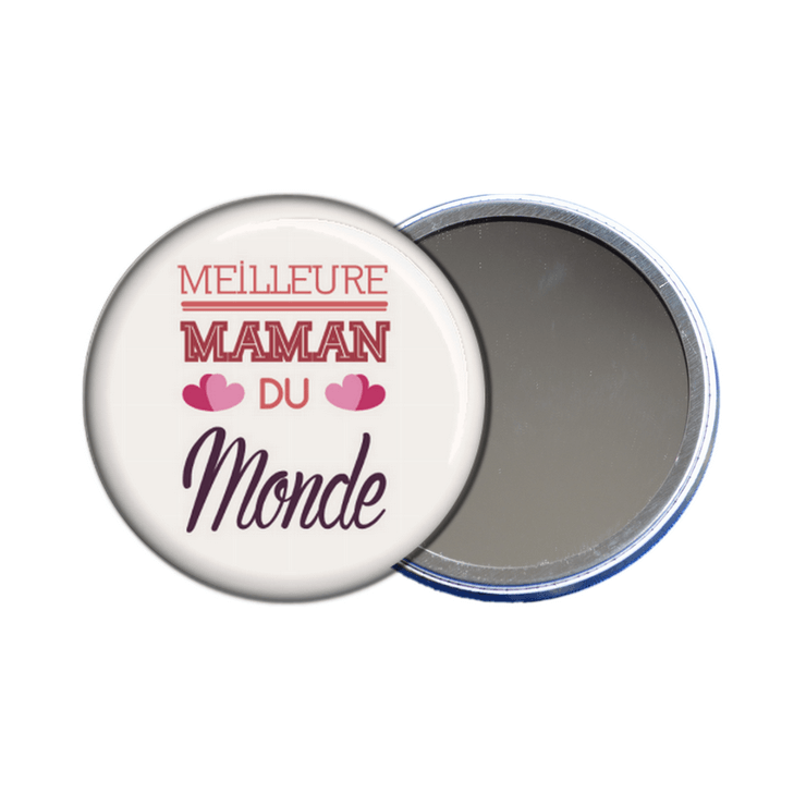 idée cadeau fête des mères - miroir de poche meilleure maman du monde - toutes les idées cadeaux sont sur em-creation.fr