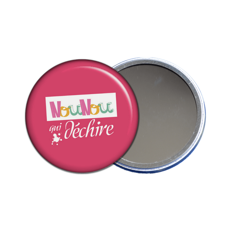 miroir de poche nounou qui déchire rose - toutes les idées cadeaux sont sur em-creation.fr