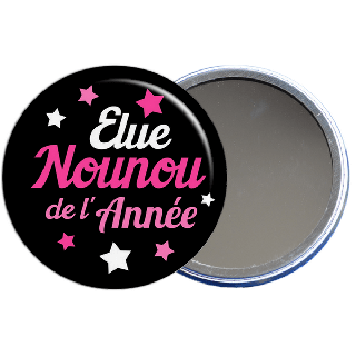 Miroir de poche pour nounou, idée cadeau nounou disponible sur em-creation.fr