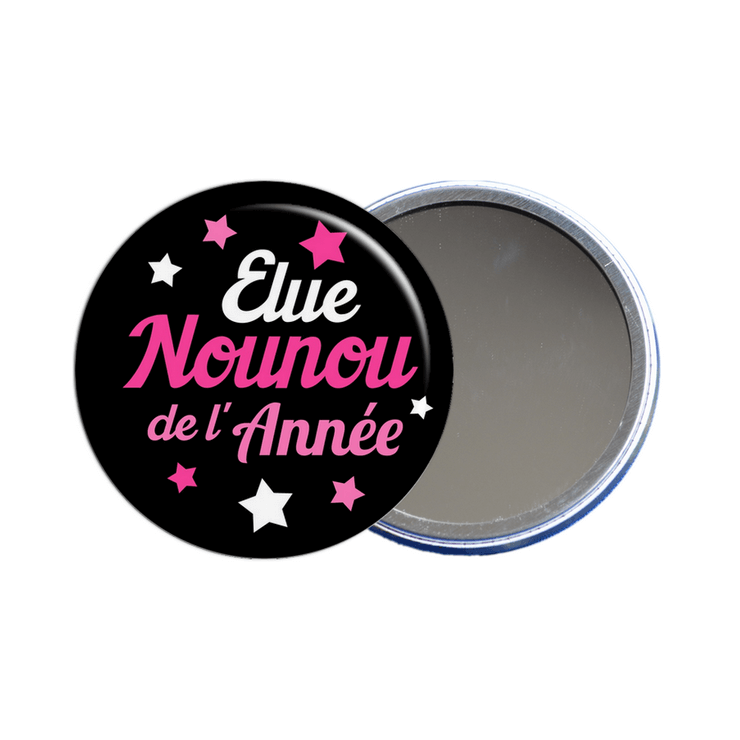Miroir de poche pour nounou, idée cadeau nounou disponible sur em-creation.fr