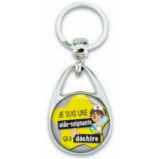 Porte clés aide soignante - angora
