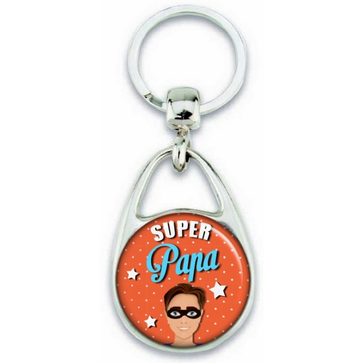 Porte clé Papa - recto verso - Cadeau Homme - Idées cadeaux - Angora