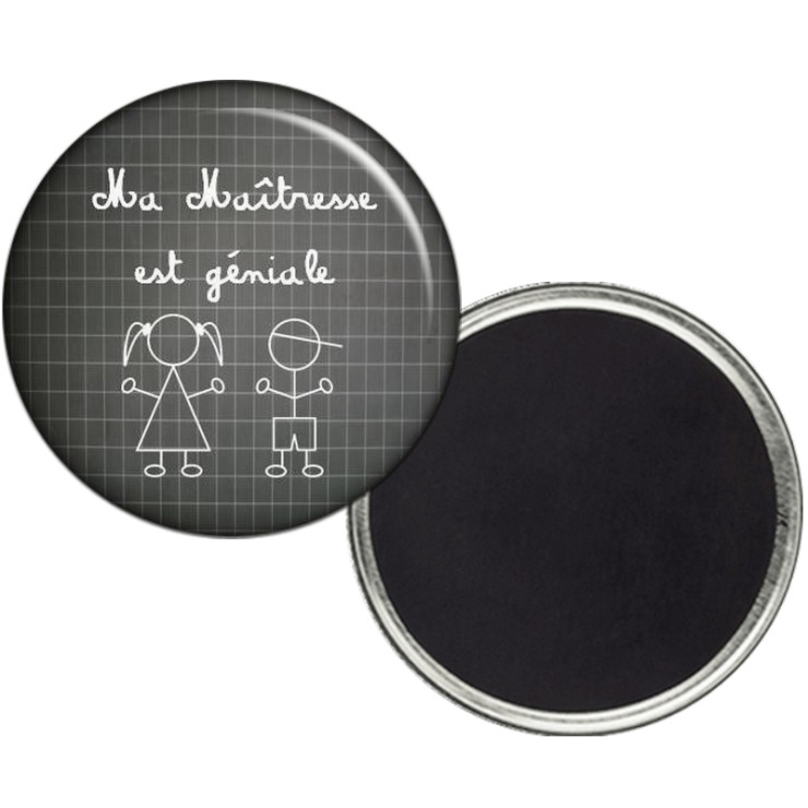 Magnet Maitresse - Idée cadeau maitresse - Cadeau fin d'année scolaire Maitresse -angora
