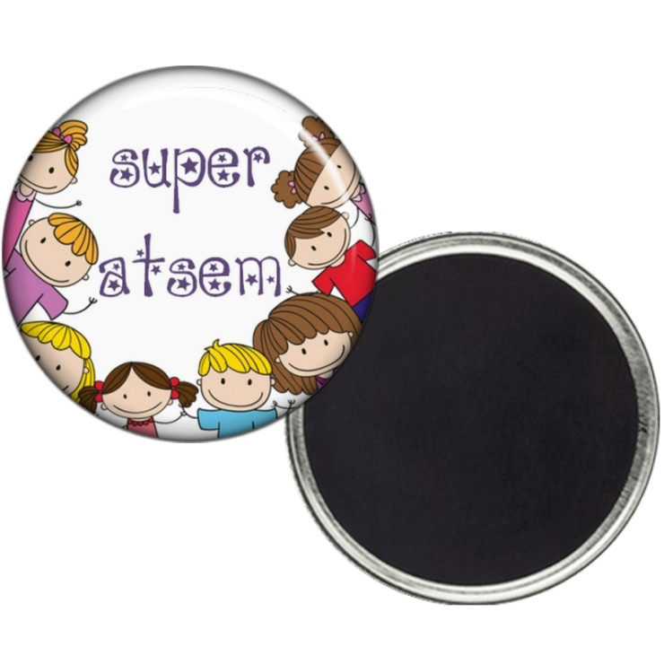 Magnet Atsem - Idée cadeau Atsem - Cadeau fin d'année scolaire Atsem -angora