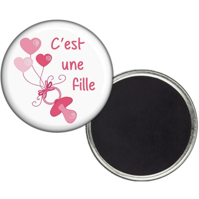 Magnet Fille - Magnet Naissance - Magnet faire part de Nasisance - angora