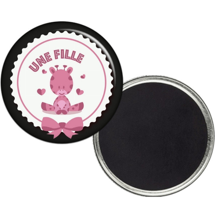       Magnet Fille - Magnet Naissance - Magnet faire part de Nasisance - angora
    