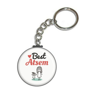 idée cadeau pour atsem - porte clé best atsem - tous vos cadeaux pour les atsem en vente sur em-creation.fr
