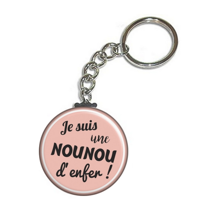 Porte clés pour nounou - angora