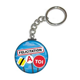 Porte clé permis de conduire - Félicitation permis
