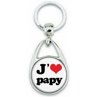 Porte clés Papy - idée cadeau papy - J'aime Papy - angora