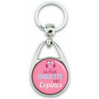 Porte clé "La plus chouette des copines"