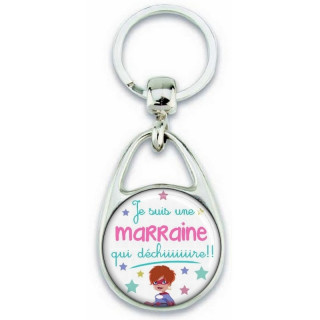  Porte clés Marraine - Idée cadeau Marraine - Baptème - Anniversaire - angora.