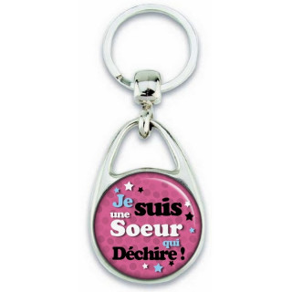 Porte clés Soeur - Idée cadeau Soeur - Anniversaire - Soeur qui déchire - angora