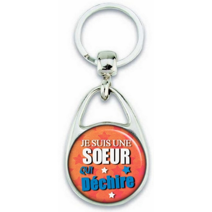 Porte clés Soeur - Idée cadeau Soeur - Anniversaire - Soeur qui déchire - angora