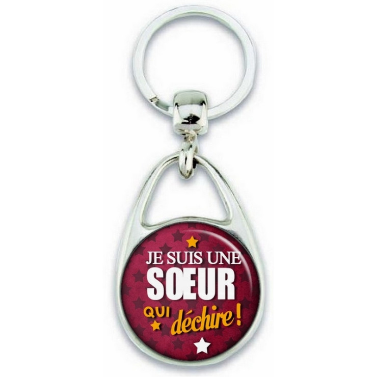 Porte clés Soeur - Idée cadeau Soeur - Anniversaire - Soeur qui déchire