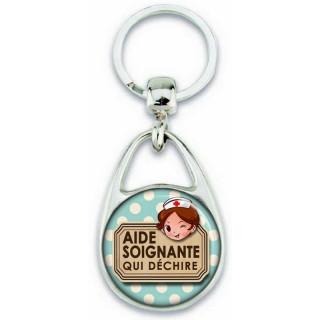 Porte clés Aide Soignante - Idée cadeau Aide Soignante - Anniversaire Aide Soignante - Collègue Aide Soignante