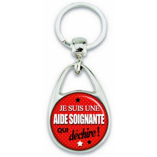 Porte clés Aide Soignante qui déchire